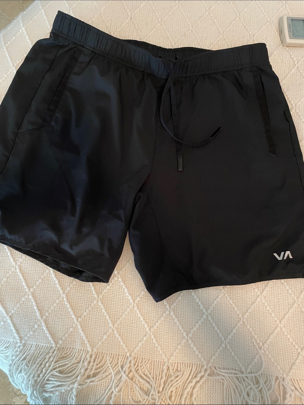 RVCA Black 17” Yogger Shorts with Black Trim